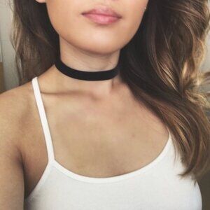 New Black Velvet Thick Necklace Sexy Celebrity Academia Lobster Clasp Choker